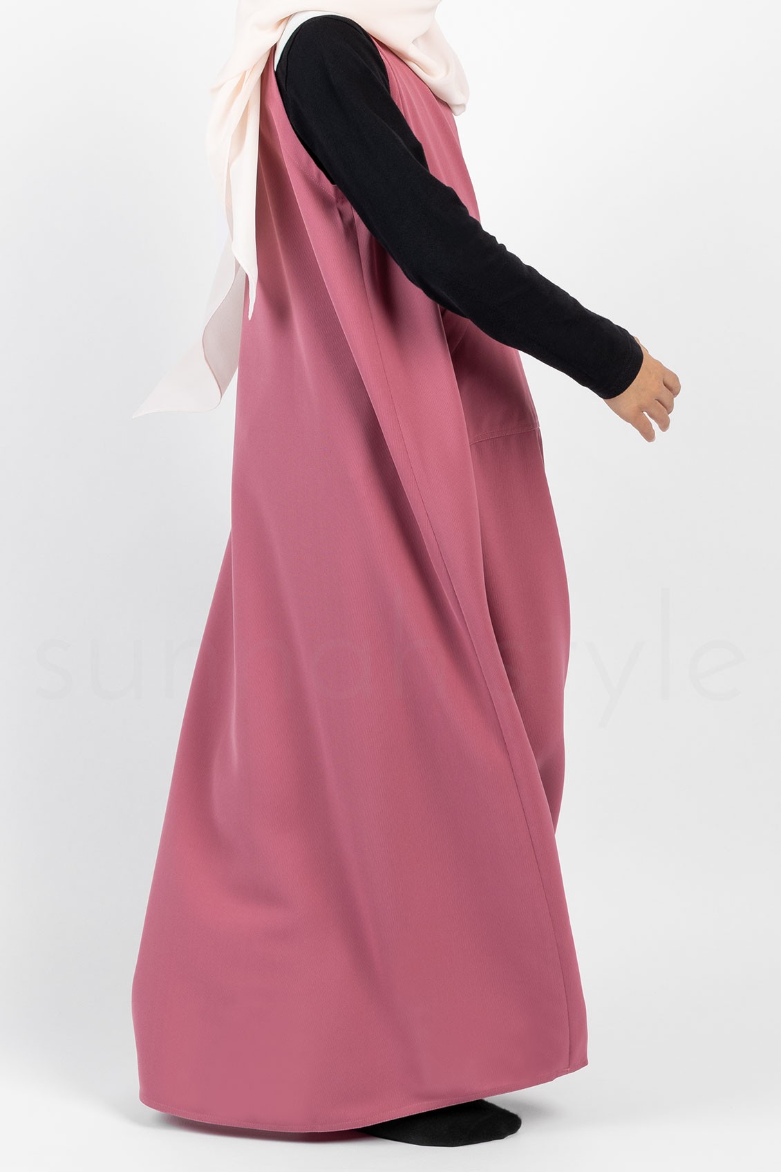Sunnah Style Girls Essentials Sleeveless Abaya Desert Rose Pink